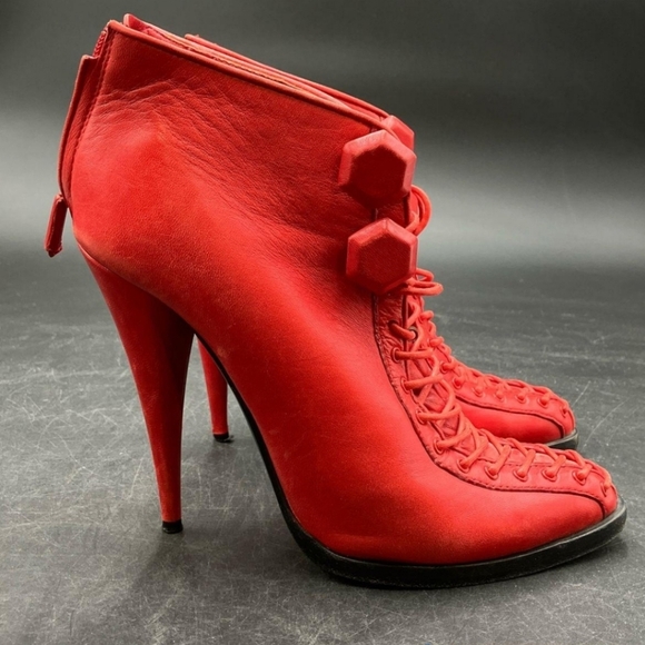 Givenchy red ankle boots Stiletto heel - Picture 6 of 11